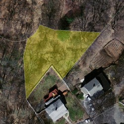 42 Evergreen Cir, Newton MA  02465-2161 aerial view