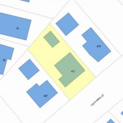 483 California St, Newton MA  02460-1208 plot plan