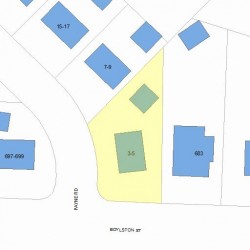 3 Payne Rd, Newton MA  02461-1816 plot plan