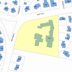 206 Waltham St, Newton MA 02465-1751 plot plan