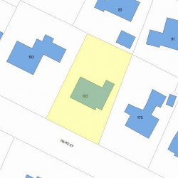 183 Ward St, Newton MA 02459-1331 plot plan