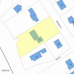 19 Bernard St, Newton MA 02461-1903 plot plan
