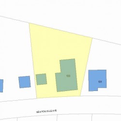 133 Newtonville Ave, Newton MA 02458-1851 plot plan