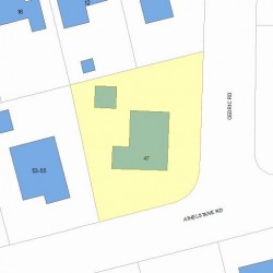 47 Athelstane Rd, Newton MA 02459-2422 plot plan