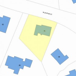 75 Valentine St, Newton MA 02465-3019 plot plan