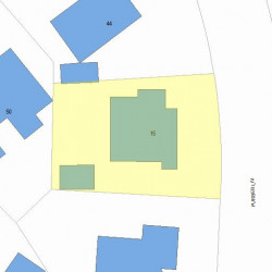 15 Furber Ln, Newton MA  02459-1503 plot plan