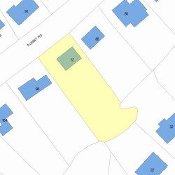 92 Albert Rd, Newton MA 02466-1303 plot plan