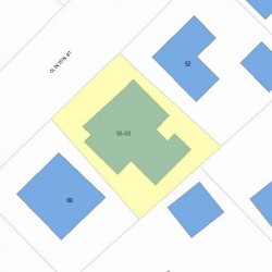 58 Clinton St, Newton MA  02458-1232 plot plan