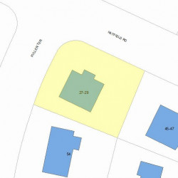 27 Hatfield Rd, Newton MA  02465-1228 plot plan