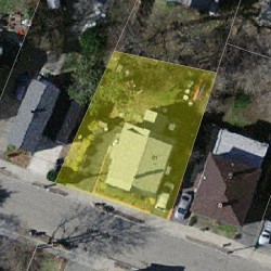 81 Gardner St, Newton MA 02458-1439 aerial view