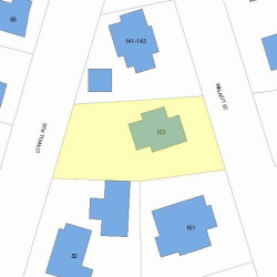 153 Walnut St, Newton MA 02460-1601 plot plan