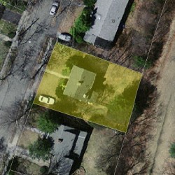 78 Manchester Rd, Newton MA  02461-1123 aerial view