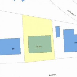 335 Elliot St, Newton MA 02464-1100 plot plan