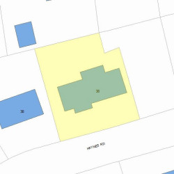 38 Haynes Rd, Newton MA  02459-2715 plot plan