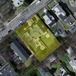 36 Floral St, Newton MA 02461-1245 aerial view