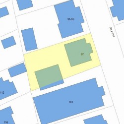 97 Dalby St, Newton MA  02458-1032 plot plan