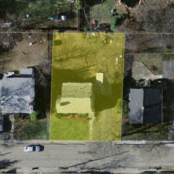 68 Clinton Pl, Newton MA  02459-1141 aerial view