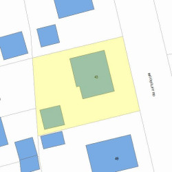 43 Woodcliff Rd, Newton MA  02461-1822 plot plan