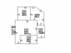 25 Groveland St, Newton MA 02466-2318 floor plan