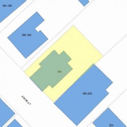 194 Adams St, Newton MA 02458-1203 plot plan