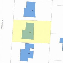 142 Winchester St, Newton MA 02461-2130 plot plan