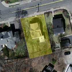 516 Auburn St, Newton MA 02466-1735 aerial view