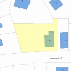 77 Auburndale Ave, Newton MA 02465-1419 plot plan