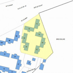74 Boylston St, Newton MA  plot plan