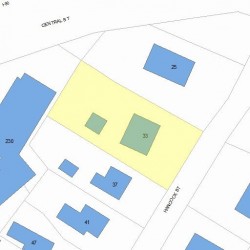 33 Hancock St, Newton MA 02466-2308 plot plan