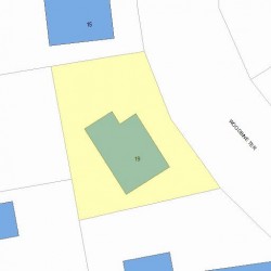 19 Woodbine Ter, Newton MA  02466-1820 plot plan