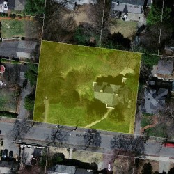 24 Plainfield St, Newton MA  02468-1633 aerial view