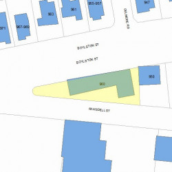 960 Boylston St, Newton MA  02461-1504 plot plan