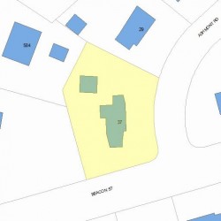 37 Ashmont Rd, Newton MA  02468-1202 plot plan
