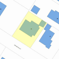 45 Arlington St, Newton MA  02458-2454 plot plan