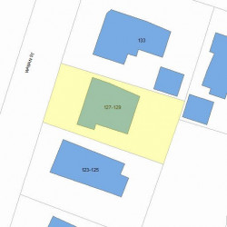 127 Waban St, Newton MA 02458-1412 plot plan