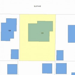 120 Eliot Ave, Newton MA  02465-1728 plot plan