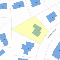 31 Boulevard Rd, Newton MA  02459-1203 plot plan