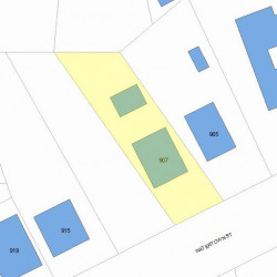 907 Watertown St, Newton MA  02465-2109 plot plan
