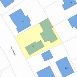38 Colonial Ave, Newton MA  02460-1215 plot plan