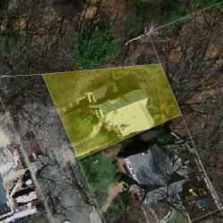 25 Burnside Rd, Newton MA  02461-1401 aerial view