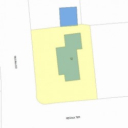 12 Regina Rd, Newton MA  02466-1413 plot plan
