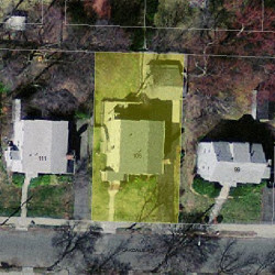 105 Oakdale Rd, Newton MA  02461-1812 aerial view
