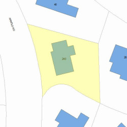 243 Arnold Rd, Newton MA  02459-3018 plot plan