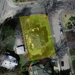 21 Orient Ave, Newton MA  02459-1425 aerial view