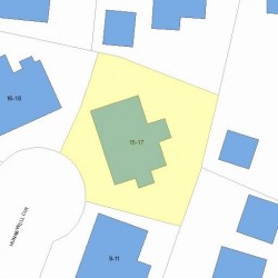 15 Hunnewell Cir, Newton MA 02458-2218 plot plan
