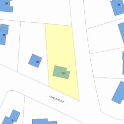 150 Concord St, Newton MA  02462-1011 plot plan