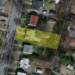 32 Freeman St, Newton MA  02466-1206 aerial view