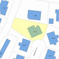 18 Hunnewell Cir, Newton MA 02458-2218 plot plan