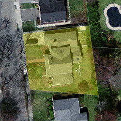 11 Helene Rd, Newton MA 02468-1024 aerial view