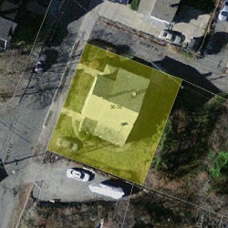 38 Jewett St, Newton MA  02458-1506 aerial view